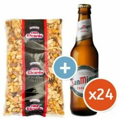 San Miguel Pack 24 Botellines Y Frutos Secos Envase Botella_cristal Volumen 33cl